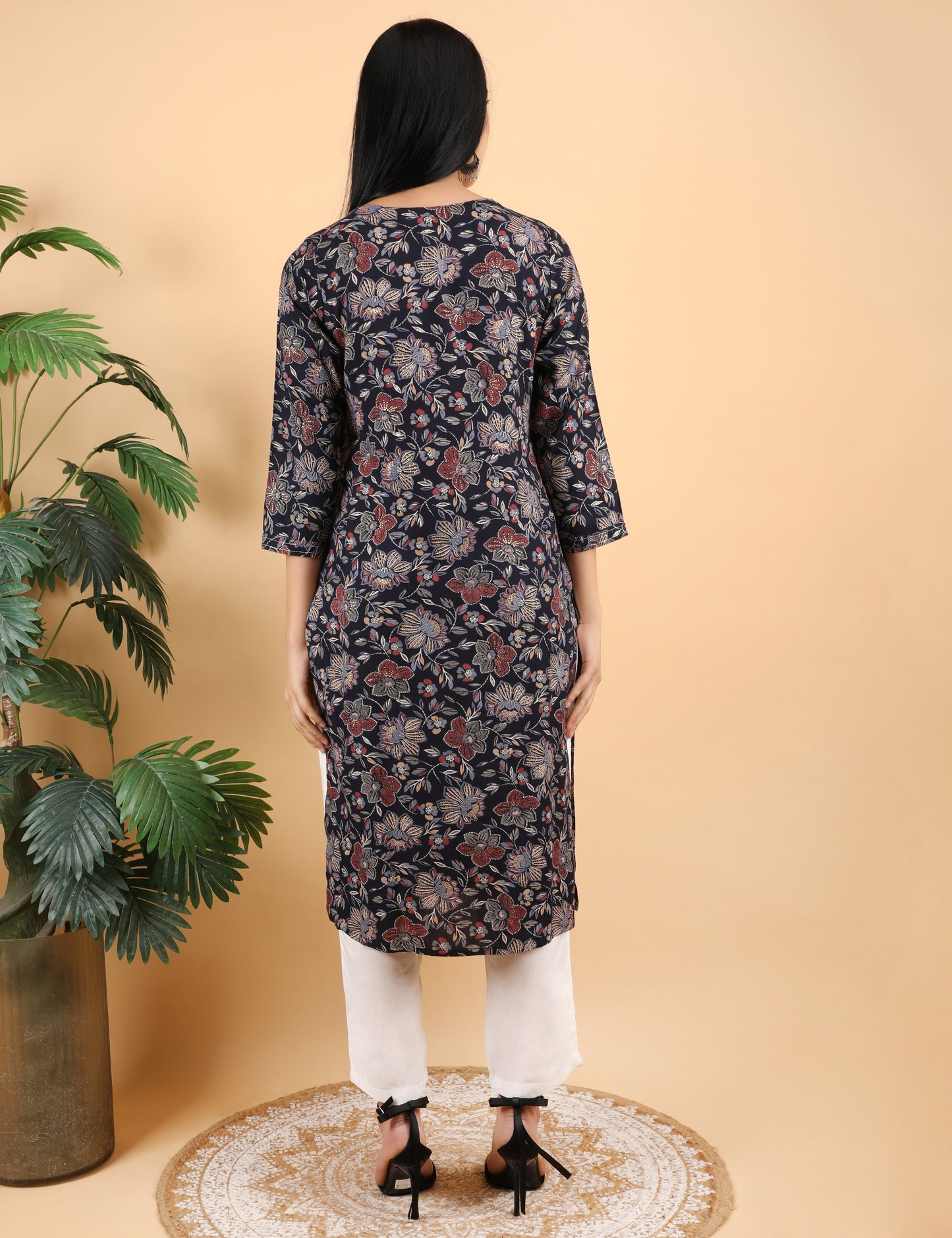 MULTICOLOUR PRINT COTTON KURTA