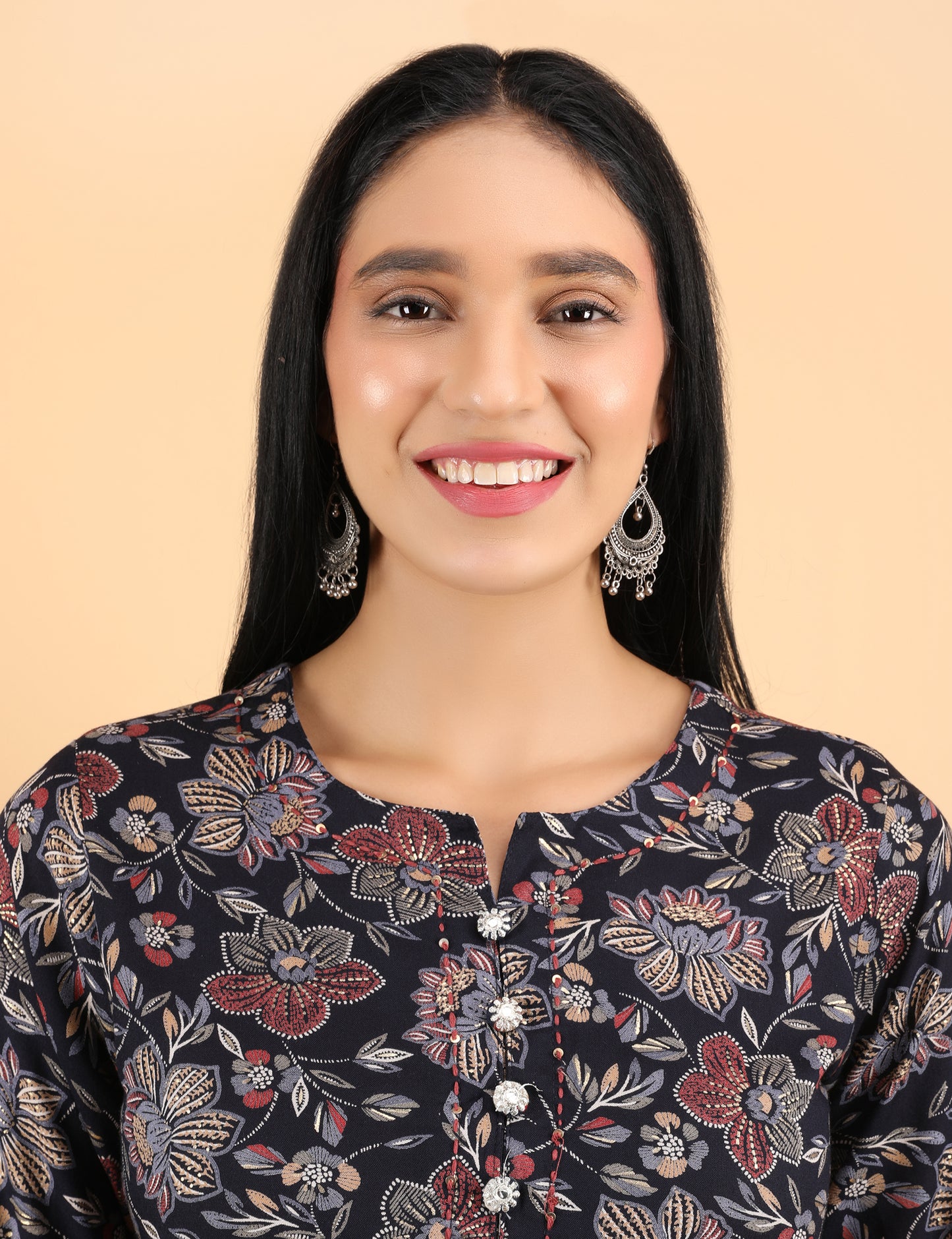 MULTICOLOUR PRINT COTTON KURTA