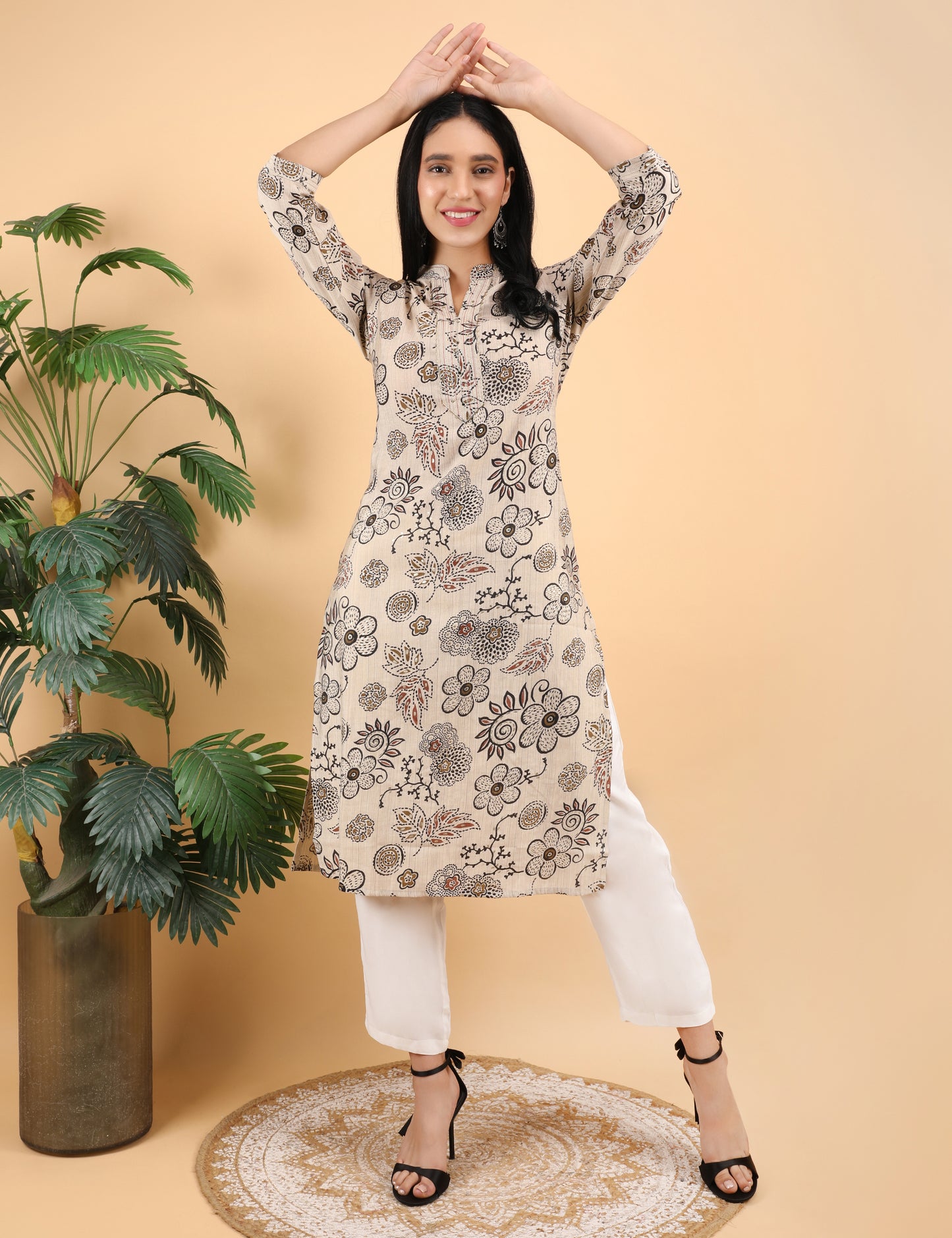 PRINTED COTTON KURTA