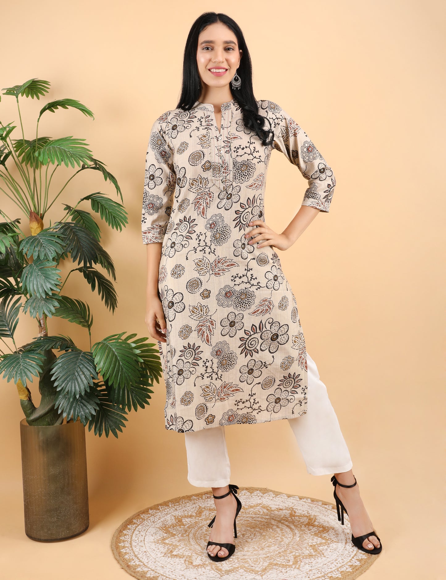 PRINTED COTTON KURTA