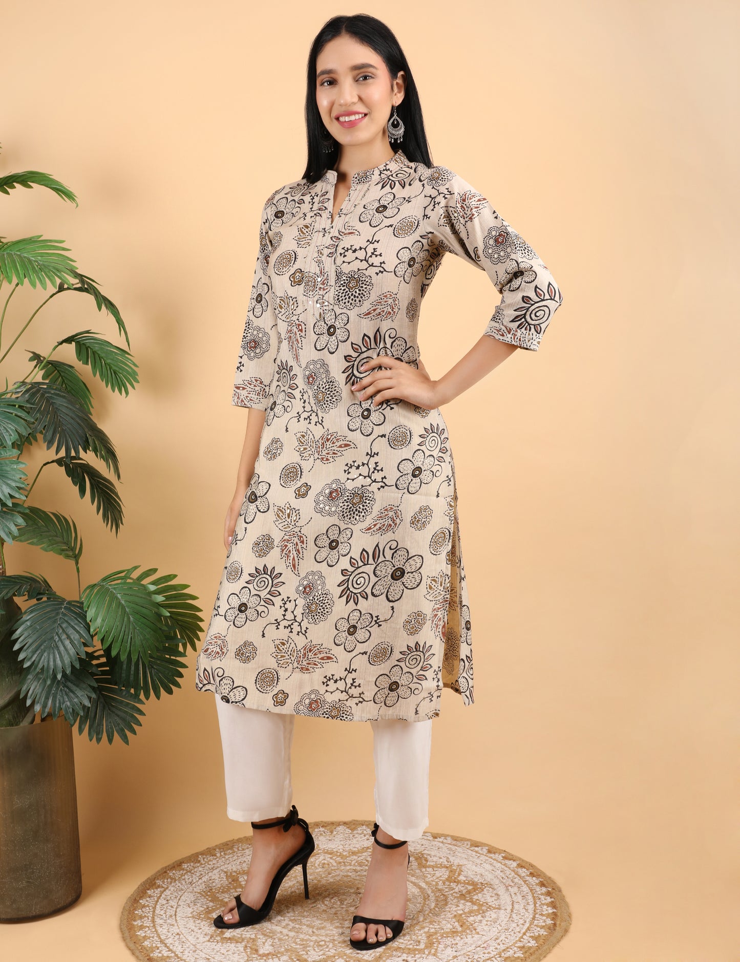PRINTED COTTON KURTA