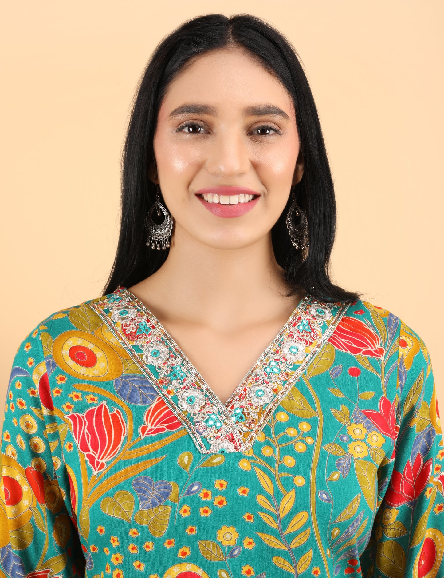 MULTICOLOUR PRINT COTTON KURTI