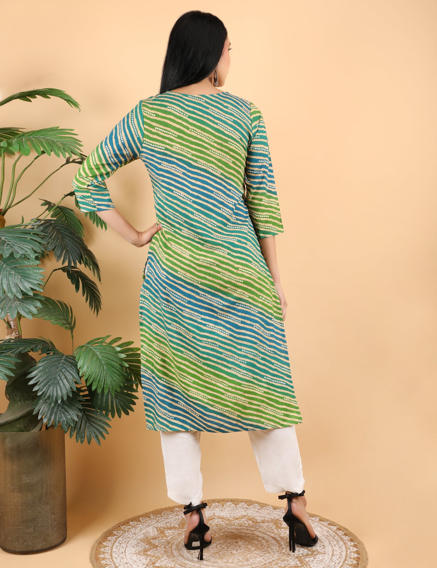 LAHARIYA PRINT COTTON KURTI