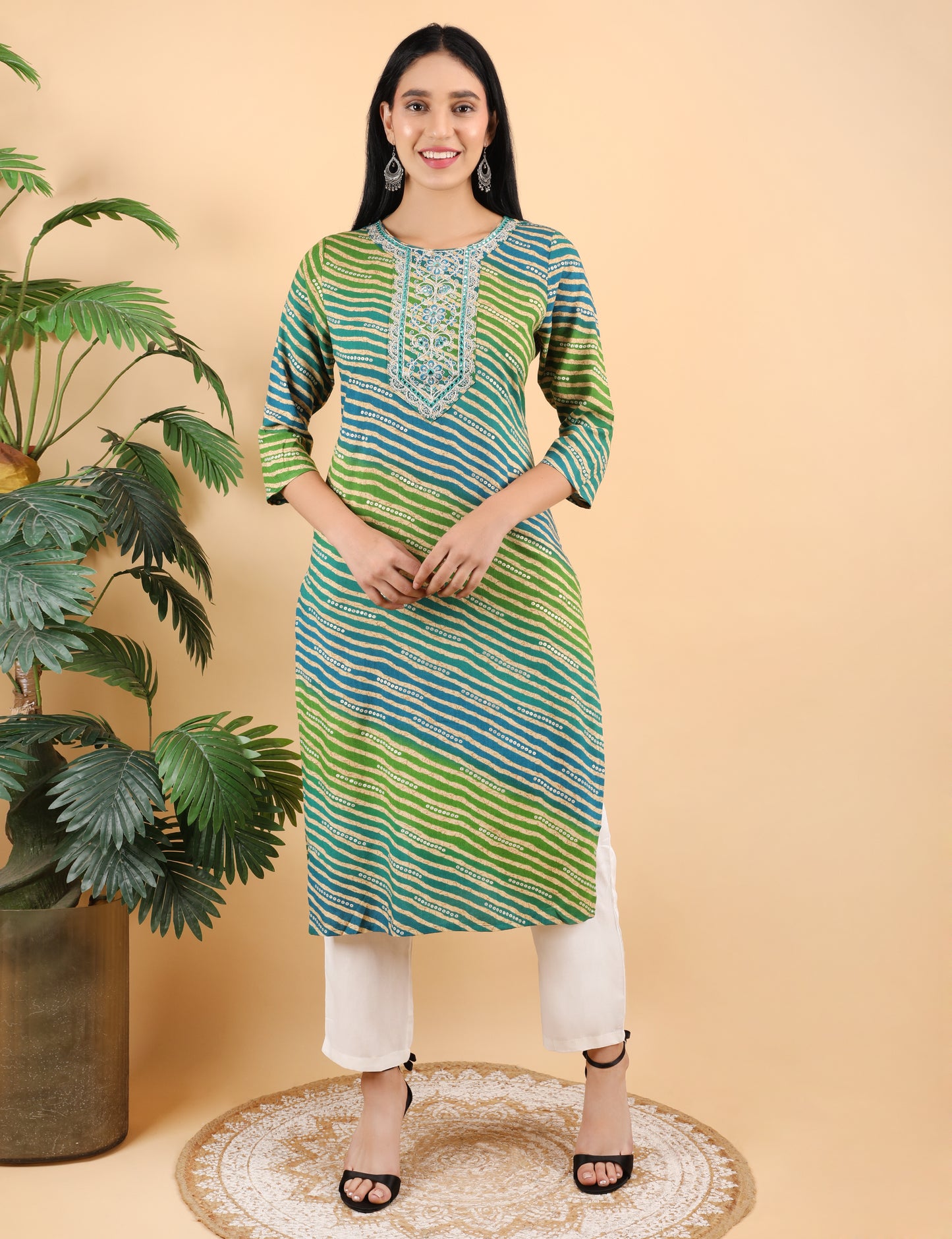 LAHARIYA PRINT COTTON KURTI