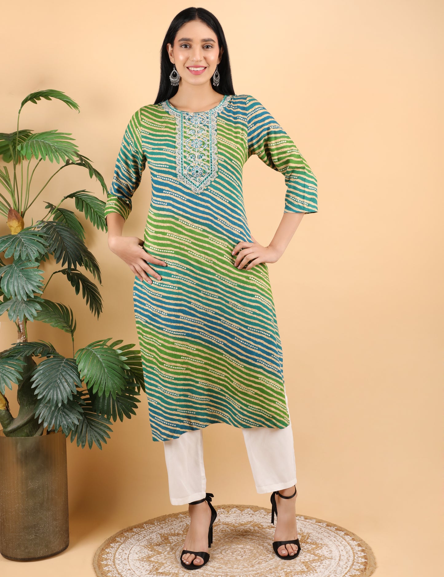 LAHARIYA PRINT COTTON KURTI