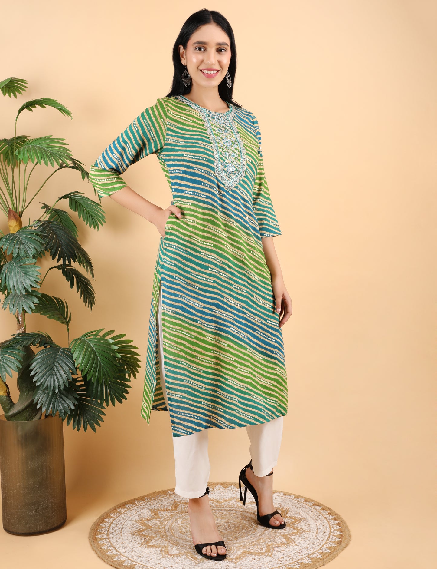 LAHARIYA PRINT COTTON KURTI
