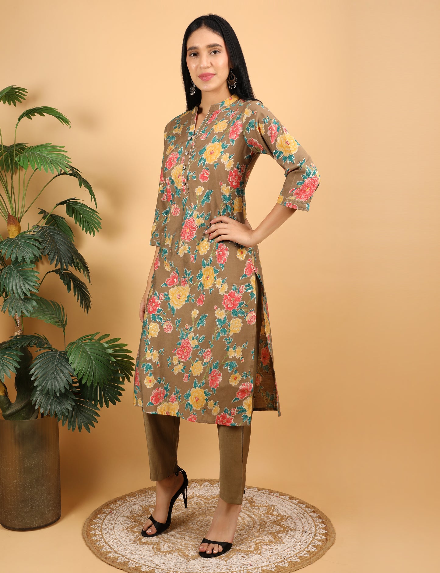 COTTON PRINTED KURTA SET