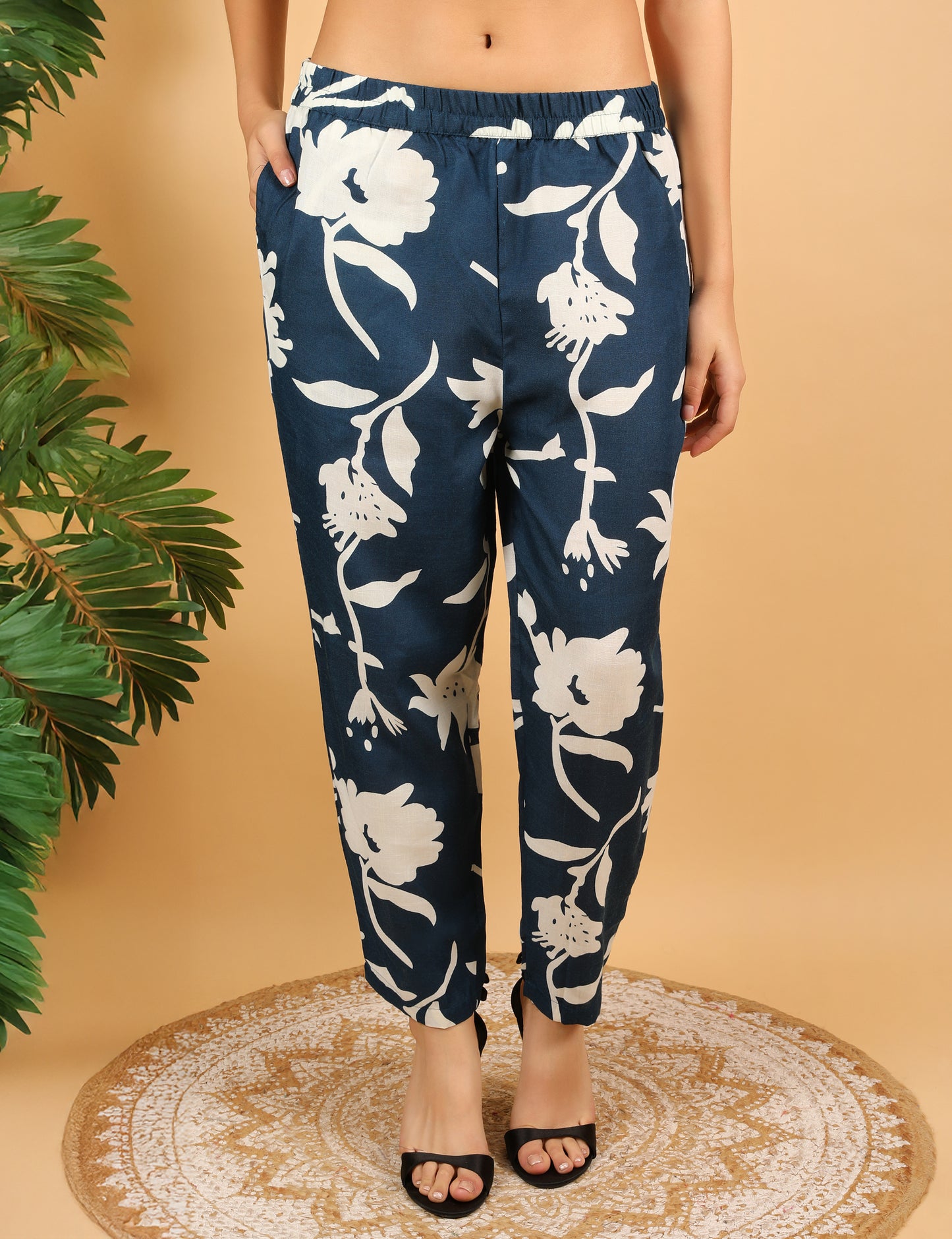 NAVY BLUE COTTON  CO-ORD SET