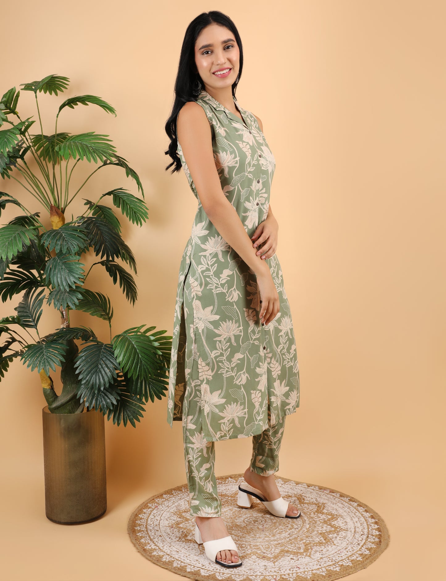 SAGE GREEN COTTON CO-ORD SET