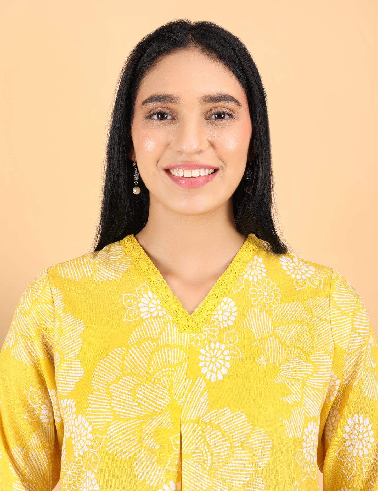 YELLOW  FINE COTTON CO-ORD SET