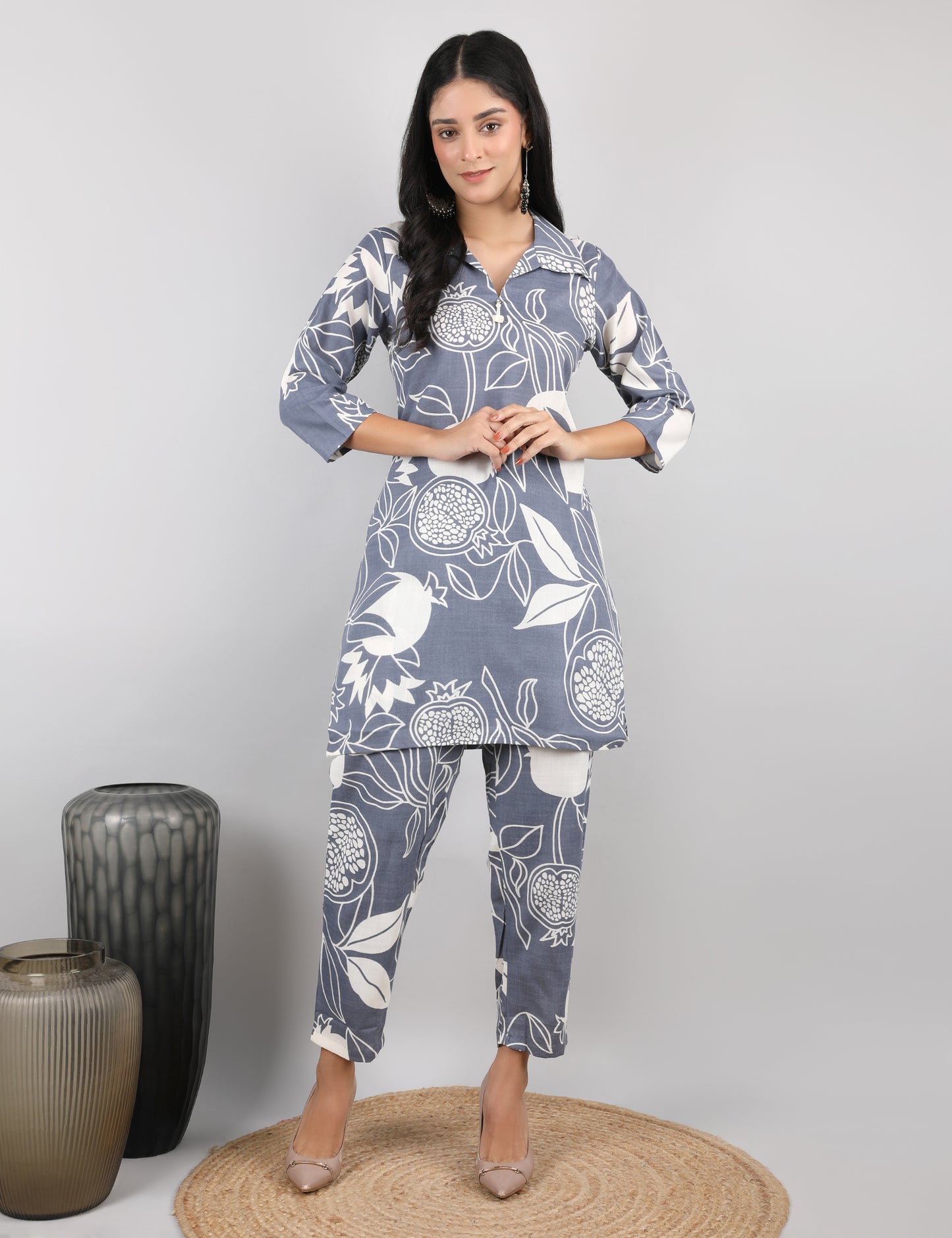 GREY COTTON CO-ORD SET