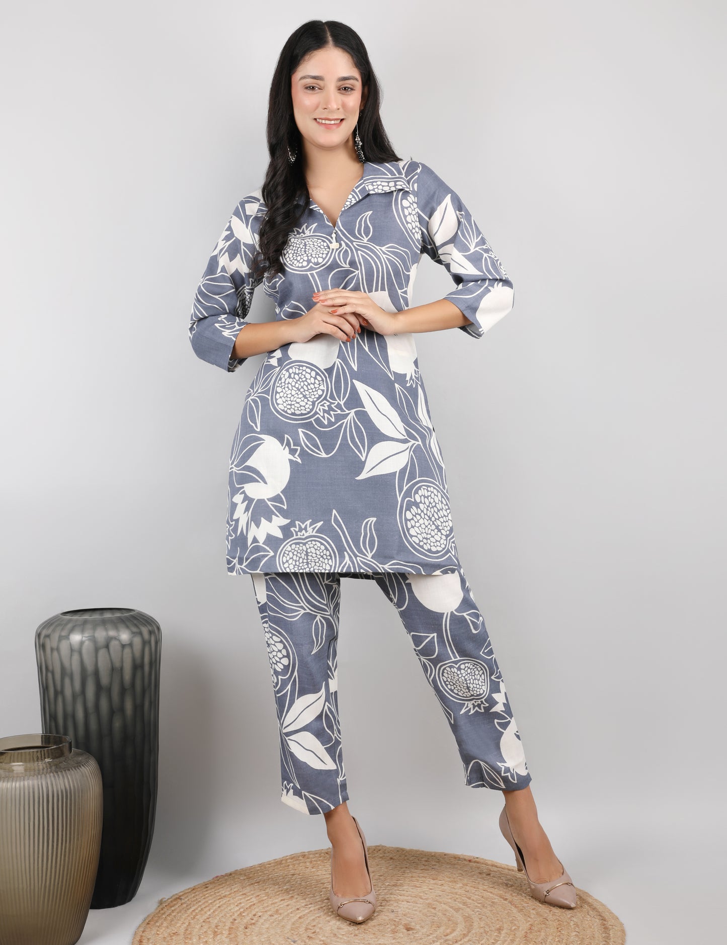 GREY COTTON CO-ORD SET