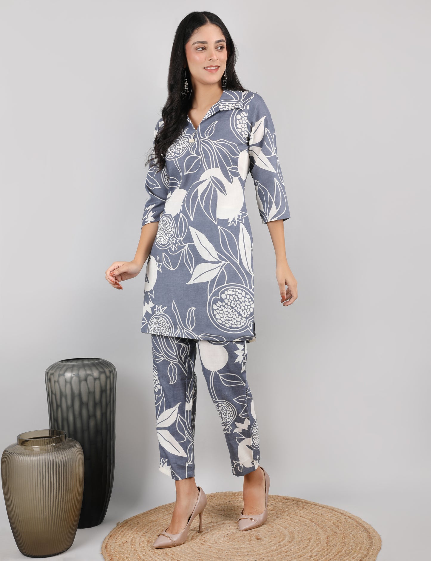 GREY COTTON CO-ORD SET