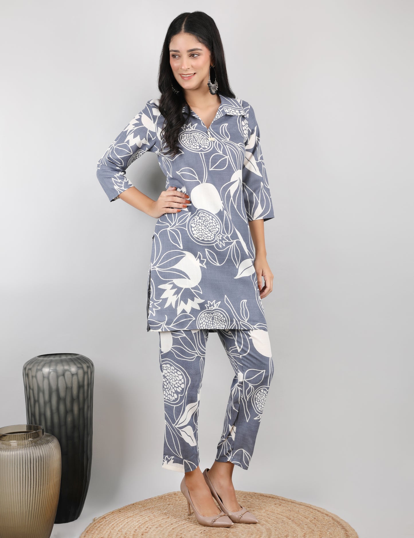 GREY COTTON CO-ORD SET