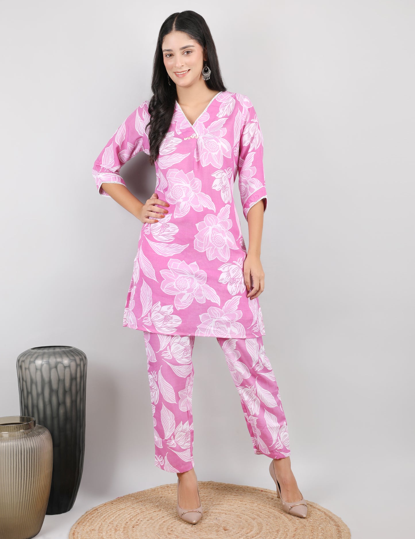 MOUVE PINK COTTON CO-ORD SET