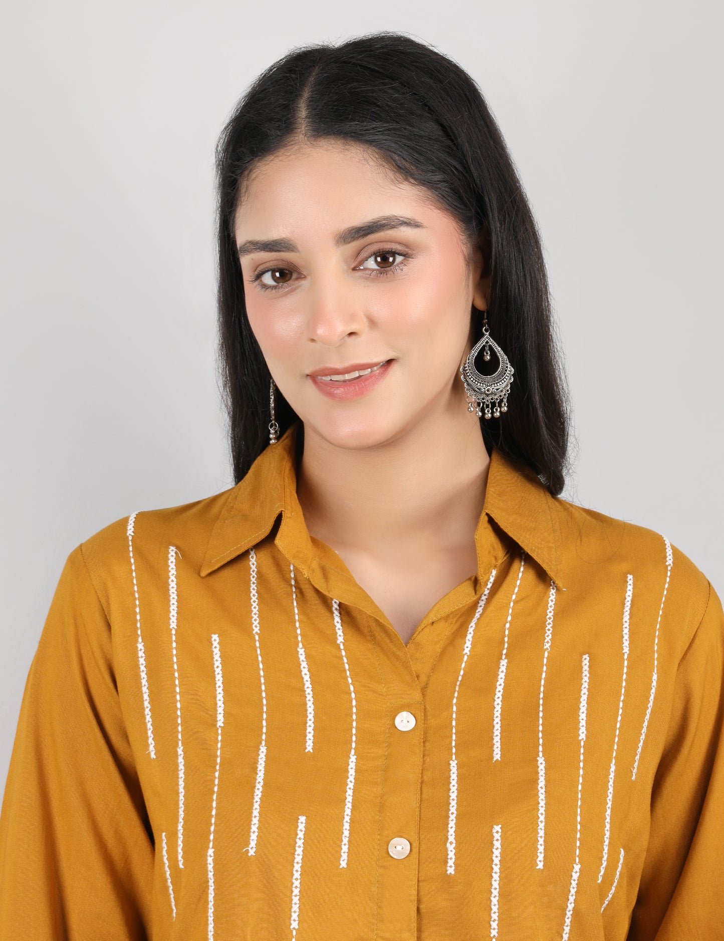 MUSTARD COTTON CO-ORD SET FOR WOMEN