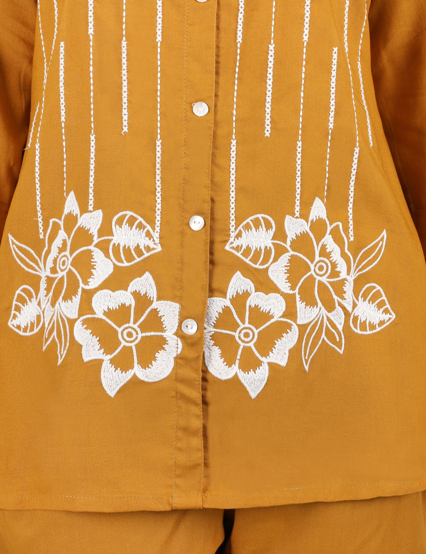 MUSTARD COTTON CO-ORD SET FOR WOMEN