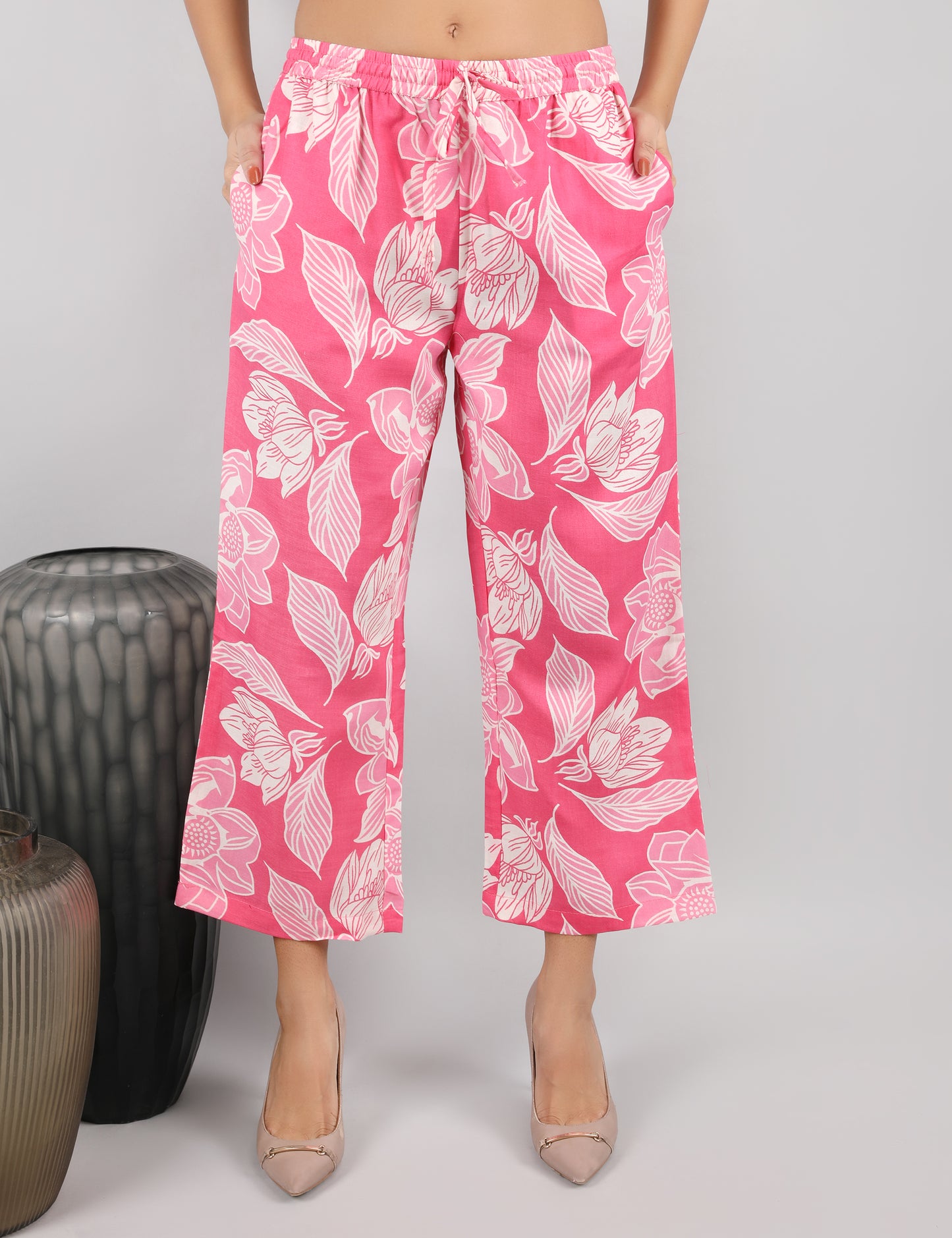 PINK COTTON PRINT CO-ORD SET KURTA