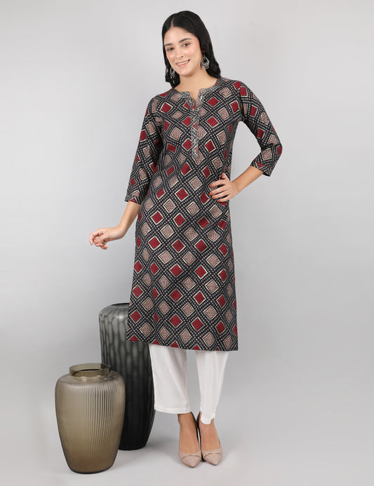 BLACK KURTA FOR WOMEN