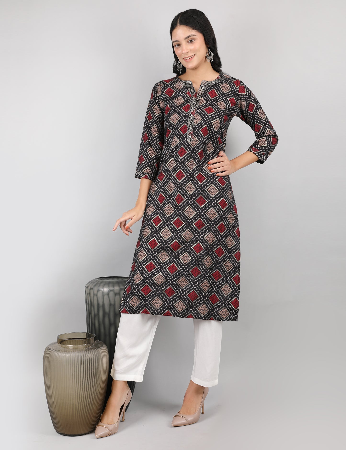 BLACK KURTA FOR WOMEN