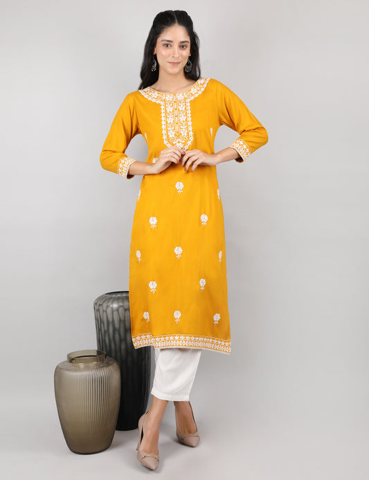 LADDU YELLOW REYON CHIKIN WORK KRTA