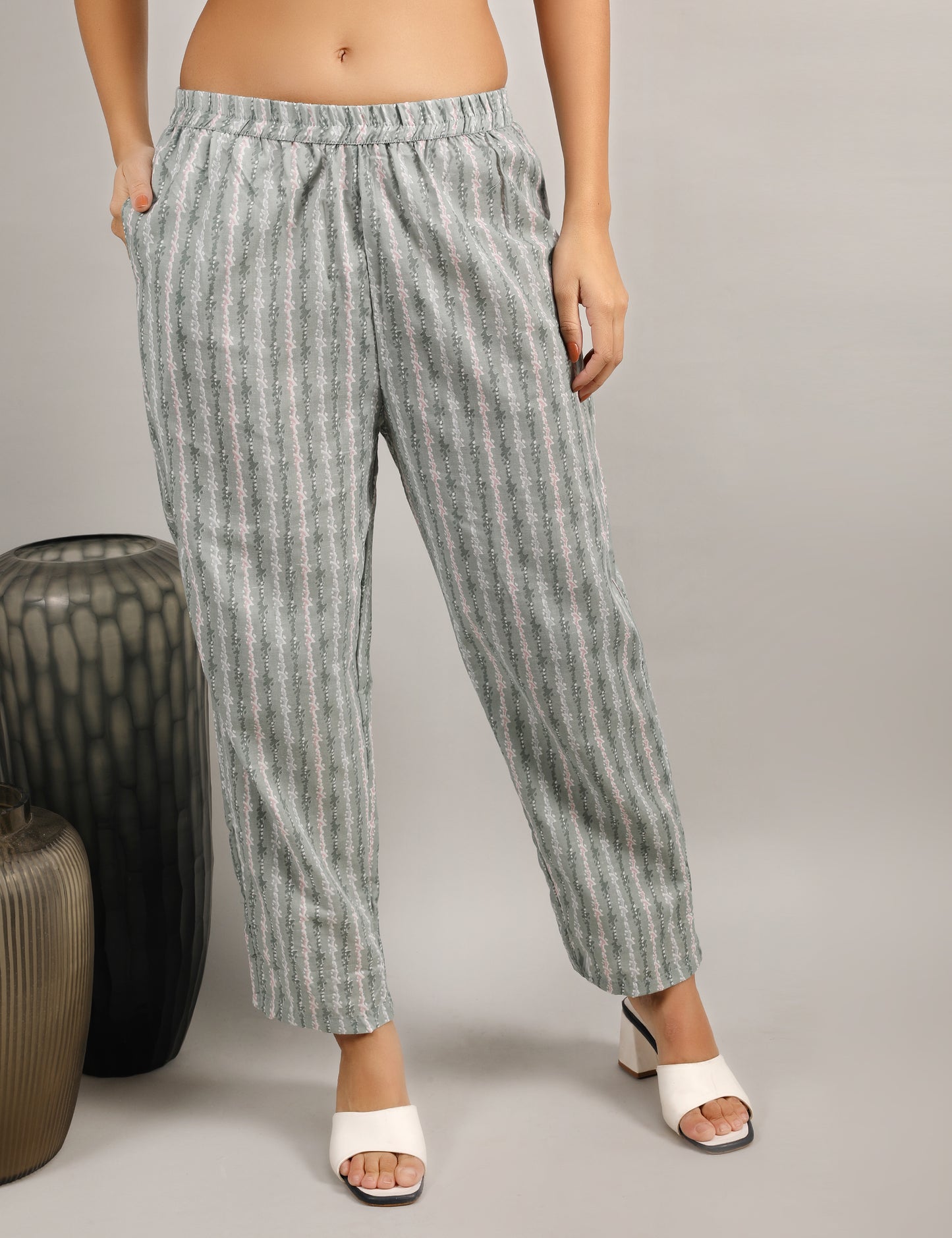 PASTEL GREEN COTTON  PRINT STRAIGHT SUIT