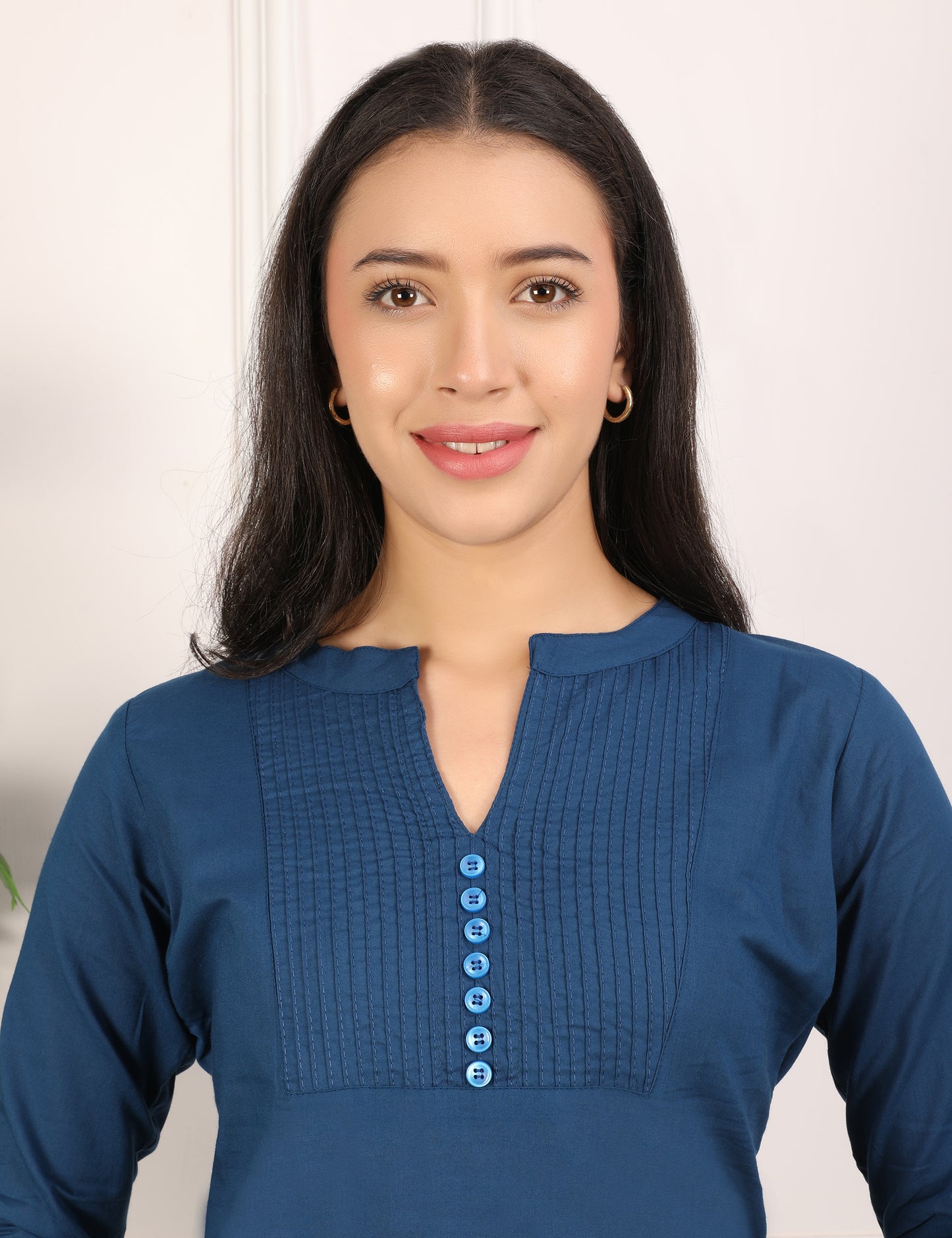 INDIGO BLUE COTTON SHORT KURTI