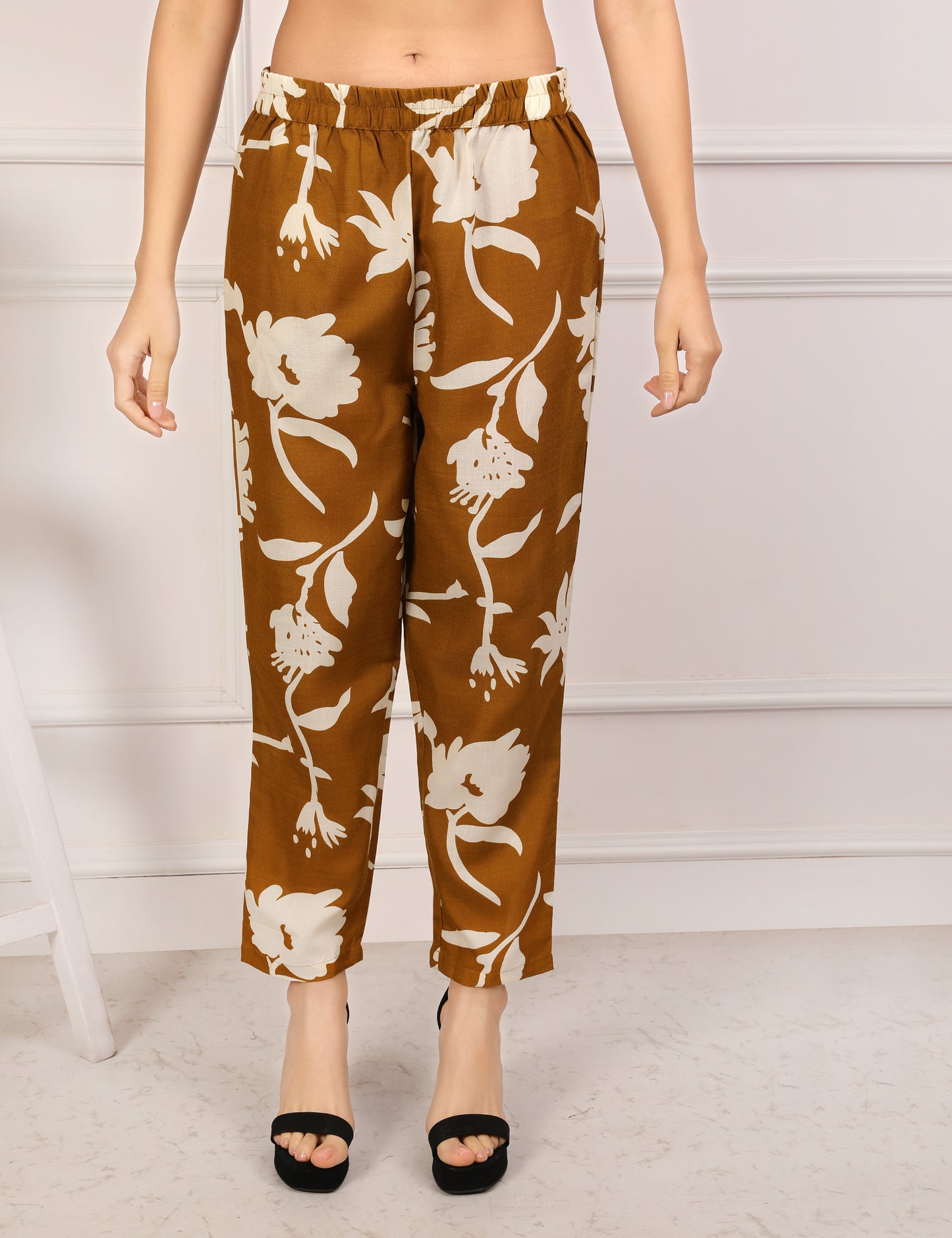 MUSTARD BROWN COTTON CO-ORD SET