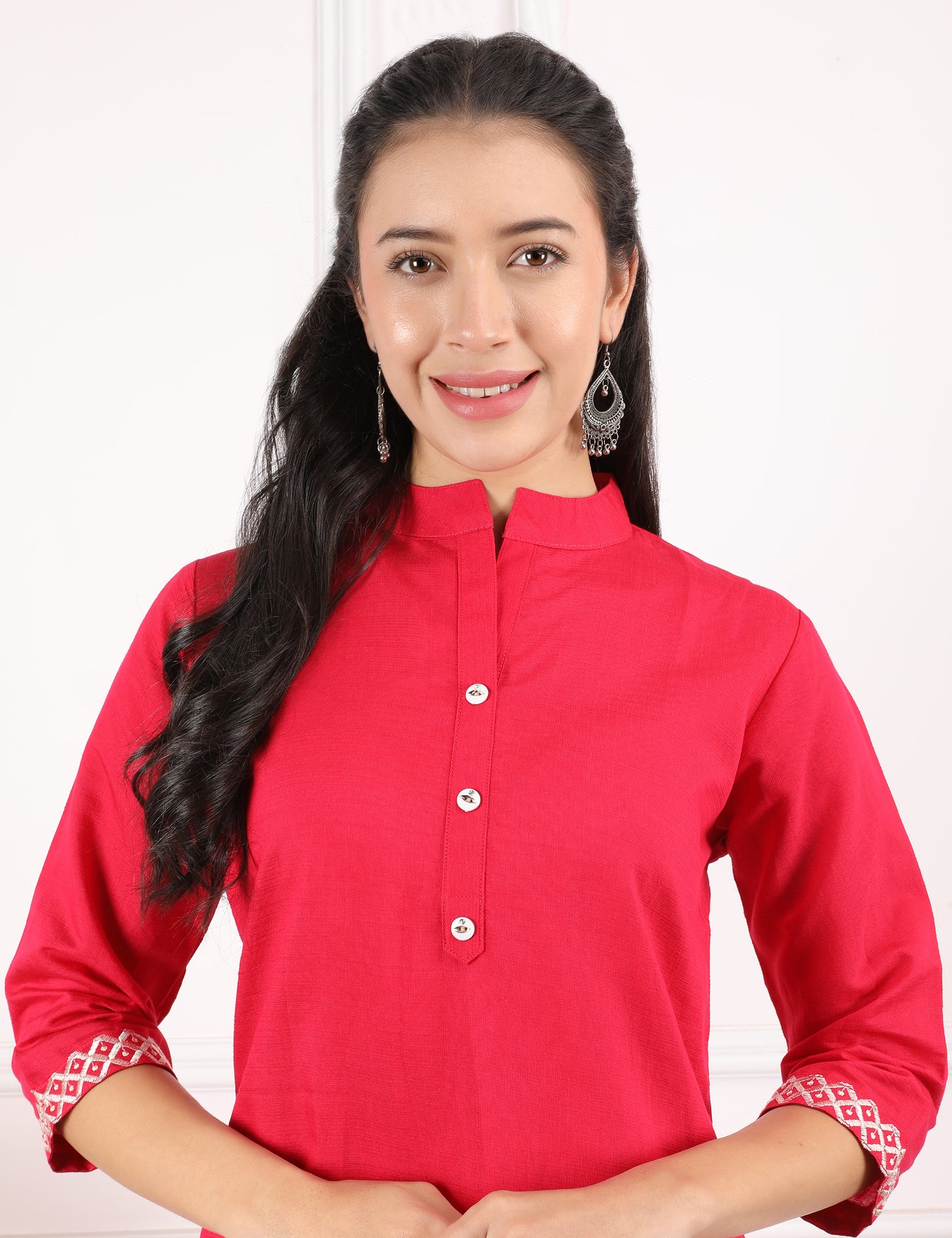 RANI PINK COTTON EMB CO ORD SET