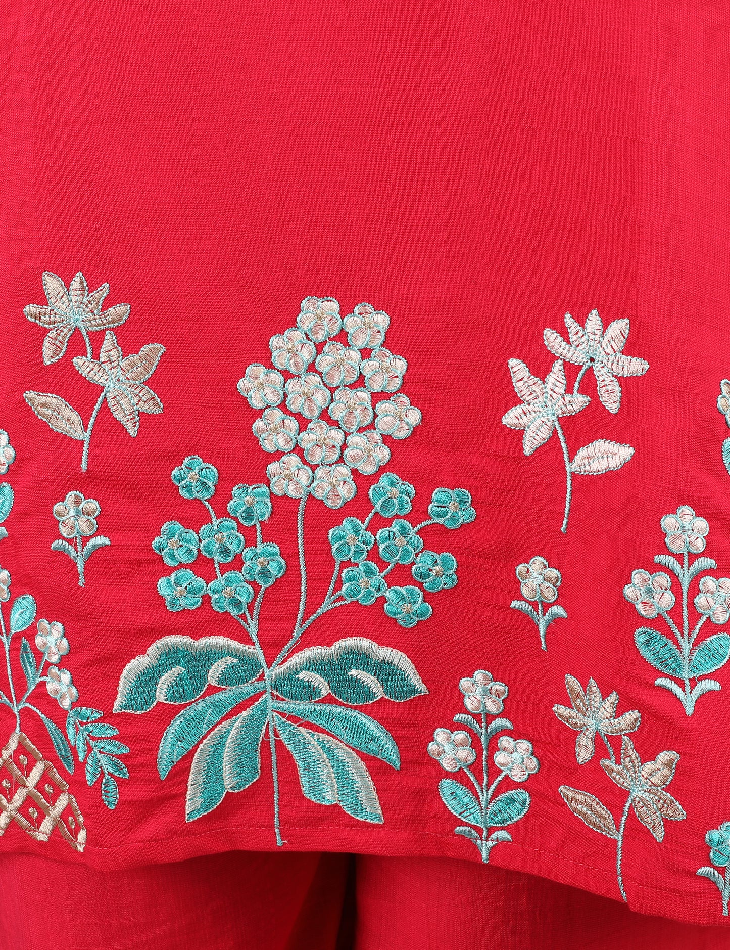 RANI PINK COTTON EMB CO ORD SET