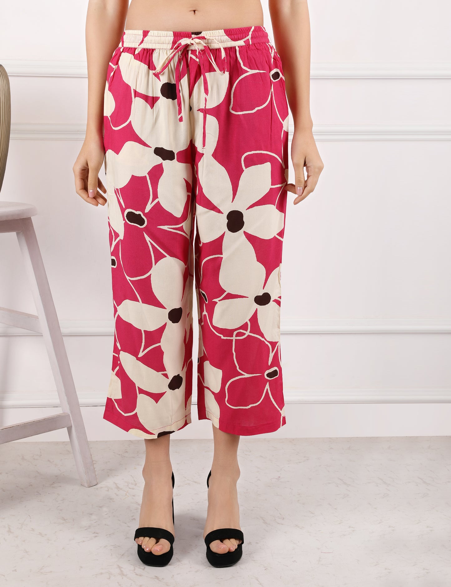 RANI PINK COTTON PRINTED KURTA SET