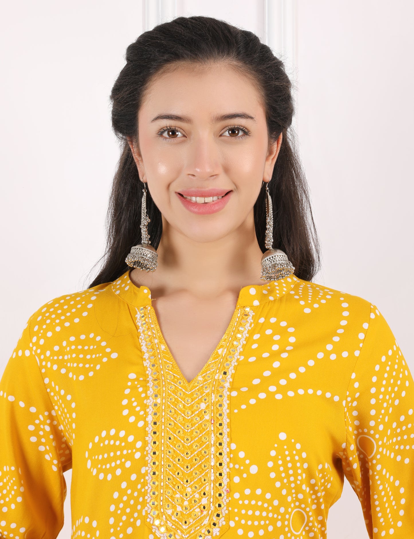MUSTARD YELLOW REYON KURTI